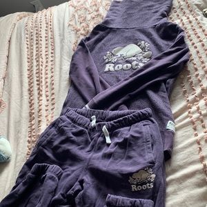 kids purple roots track suit!